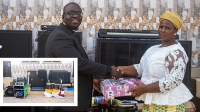 Deaconess Twenewaa Donates Musical Instruments To The Church WEB