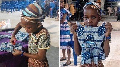 9-Year-Old Sunday School Girl Sews Dress In 15 Minutes web