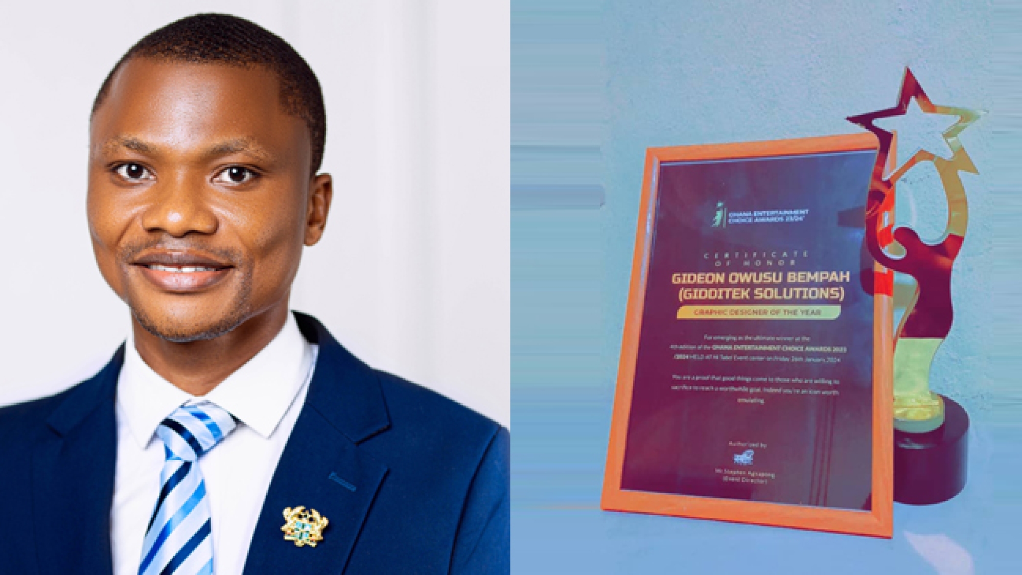 Gideon Owusu Bempah Wins Graphic Designer Award Of The Year web