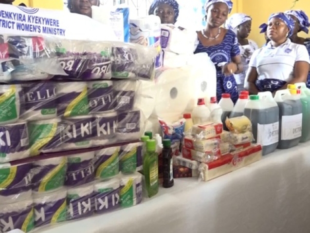 Kyekyewere District Women’s Ministry Donates Essentials To Local Institutions web