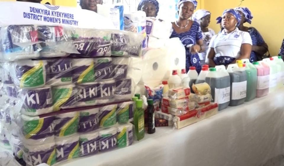 Kyekyewere District Women’s Ministry Donates Essentials To Local Institutions web