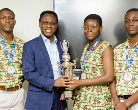 Ghanaian Robotics Team Presents Trophy To Leadership Of The Church of Pentecost web