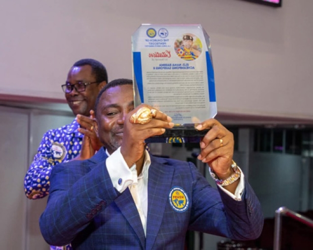 La Area PEMEM Honours Former Asst. Area Leader, Elder Barima Acheampong Sarpong II web