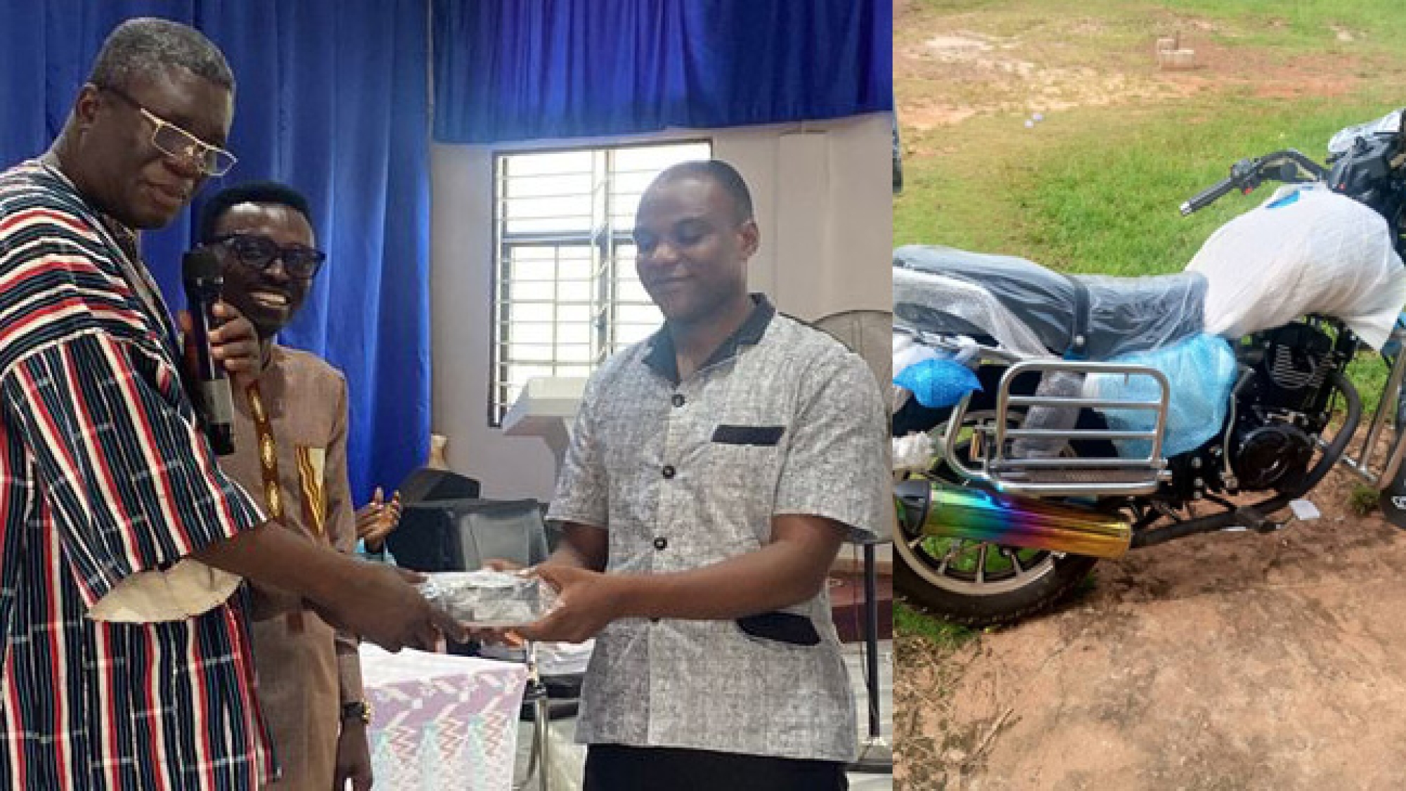 PASTOR STEPHEN ADADE DONATES MOTORBIKE TO BOAKO DISTRICT web