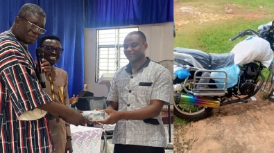 PASTOR STEPHEN ADADE DONATES MOTORBIKE TO BOAKO DISTRICT web