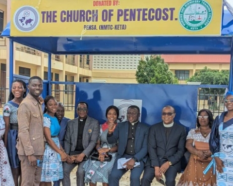 Keta PENSA-NMTC Brings Relief To Community With Bus Shelter Project web