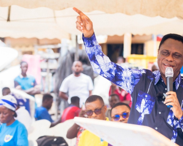 CHAIRMAN NYAMEKYE TAKES THE GOSPEL TO KANESHIE MARKET, ABOSSEY-OKAI web