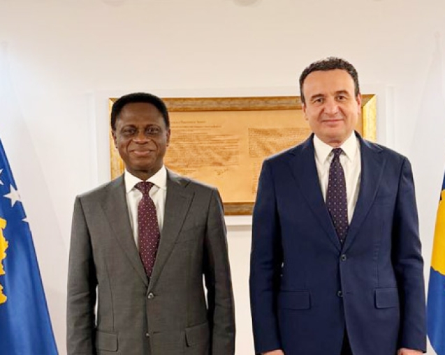 Apostle Nyamekye Meets Kosovo Prime Minister web
