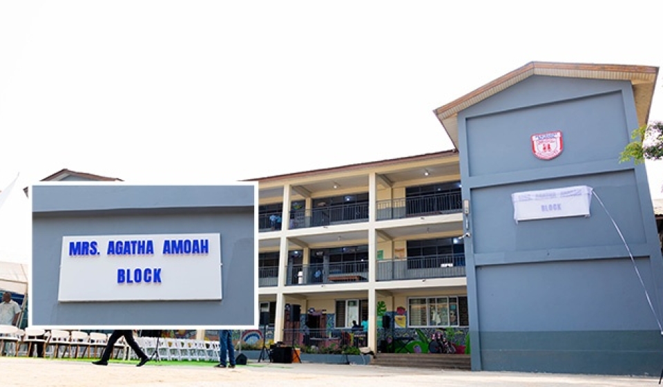 Pentecost Preparatory Honours Late Mrs Agatha Amoah with Academic Block web.jpg