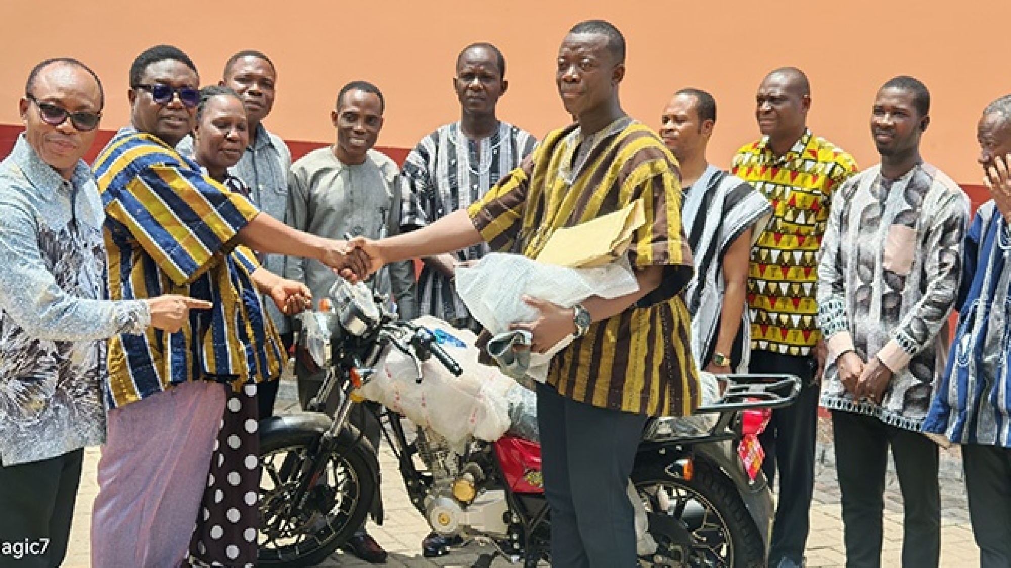 Dawhenya District Donates Motorcycle to Boost Evangelism in Sombisi web