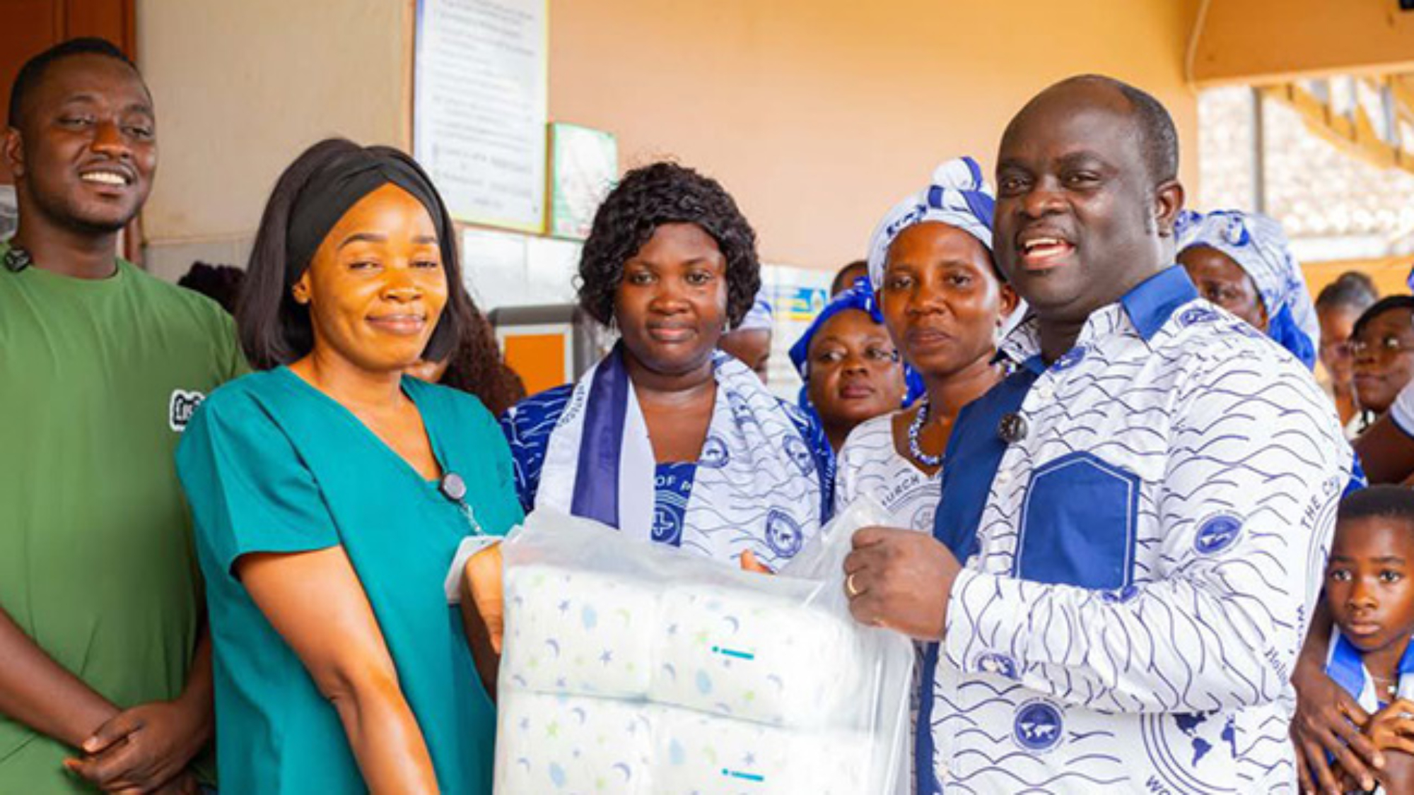 PIWC Nkawkaw Women’s Ministry Donates To Holy Family Hospital WEB.jpg