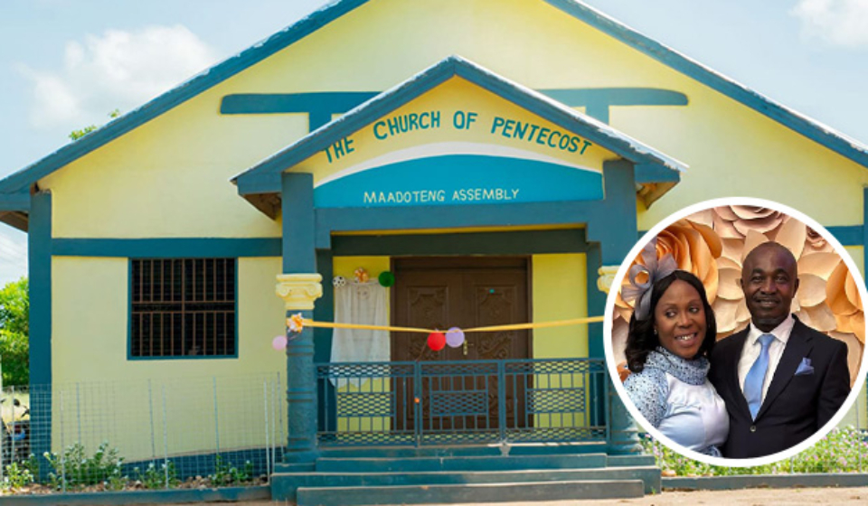 Dr Peter, Mrs Dorothy Debrah-Mensah Build Church Auditorium for Maadoteng Assembly web.jpg